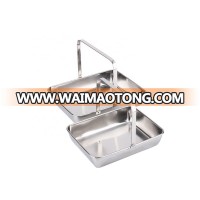 wholesale stainless steel portable dish towel serving tray