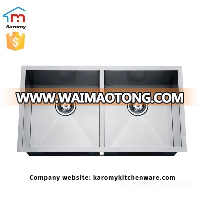 Hot sale table top mount handmade kitchen stainless steel sink