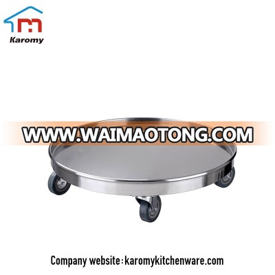 Commercial kitchen pot transportation trolley round dolly cart