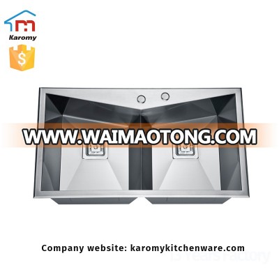 High quality double drainer stainless steel kitchen sink pakistan