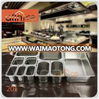 Stainless steel #201 Food Gn pan with 0.5/0.7/1.0mm thickness Stainless Steel Anti-Jam Steam Table Pan,Full size